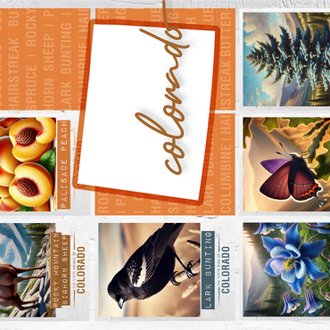 Colorado: State Symbols Poster 1000 Jigsaw Puzzle 3D Modell