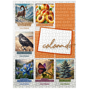 puzzleplate Colorado: State Symbols Poster 500 Jigsaw Puzzle