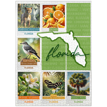 puzzleplate Florida: State Symbols Poster 1000 Jigsaw Puzzle