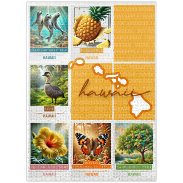 puzzleplate Hawaii: State Symbols Poster 1000 Jigsaw Puzzle