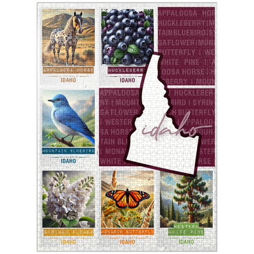 puzzleplate Idaho: State Symbols Poster 1000 Jigsaw Puzzle