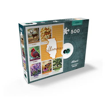 Illinois: State Symbols Poster 500 Jigsaw Puzzle box view2