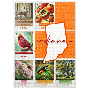 puzzleplate Indiana: State Symbols Poster 1000 Jigsaw Puzzle