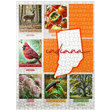puzzleplate Indiana: State Symbols Poster 500 Jigsaw Puzzle