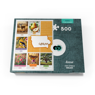 Iowa: State Symbols Poster 500 Jigsaw Puzzle box view3