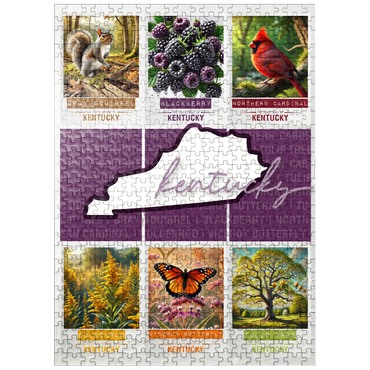 puzzleplate Kentucky: State Symbols Poster 500 Jigsaw Puzzle