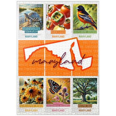puzzleplate Maryland: State Symbols Poster 1000 Jigsaw Puzzle