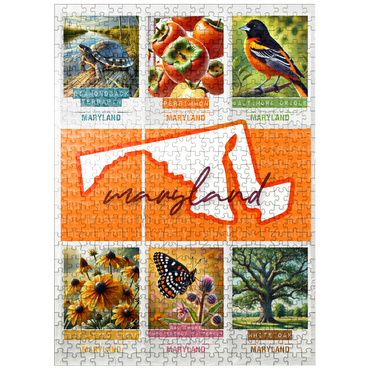 puzzleplate Maryland: State Symbols Poster 500 Jigsaw Puzzle