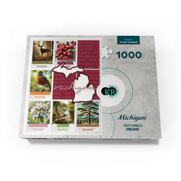 Michigan: State Symbols Poster 1000 Jigsaw Puzzle box view3