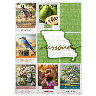 puzzleplate Missouri: State Symbols Poster 1000 Jigsaw Puzzle