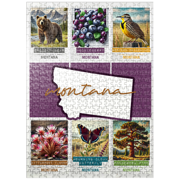 puzzleplate Montana: State Symbols Poster 500 Jigsaw Puzzle