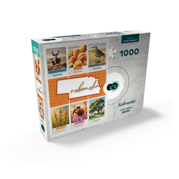 Nebraska: State Symbols Poster 1000 Jigsaw Puzzle box view2