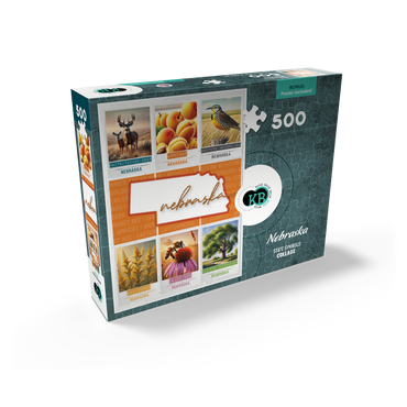 Nebraska: State Symbols Poster 500 Jigsaw Puzzle box view2