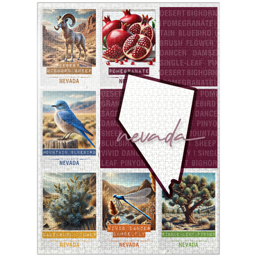 puzzleplate Nevada: State Symbols Poster 1000 Jigsaw Puzzle