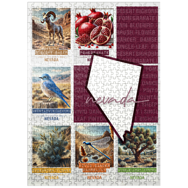 puzzleplate Nevada: State Symbols Poster 500 Jigsaw Puzzle