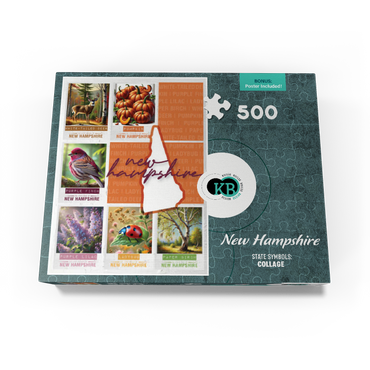 New Hampshire: State Symbols Poster 500 Jigsaw Puzzle box view3