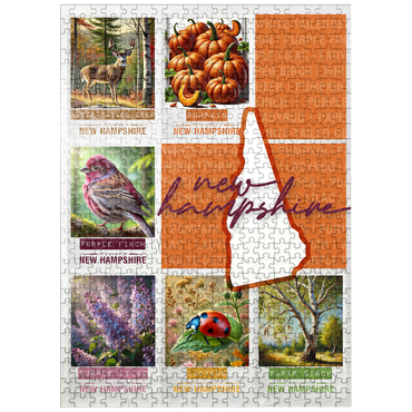 puzzleplate New Hampshire: State Symbols Poster 500 Jigsaw Puzzle