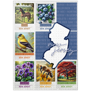 puzzleplate New Jersey: State Symbols Poster 1000 Jigsaw Puzzle