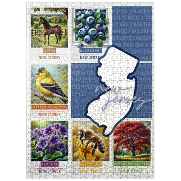 puzzleplate New Jersey: State Symbols Poster 500 Jigsaw Puzzle
