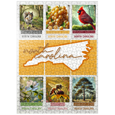 puzzleplate North Carolina: State Symbols Poster 500 Jigsaw Puzzle
