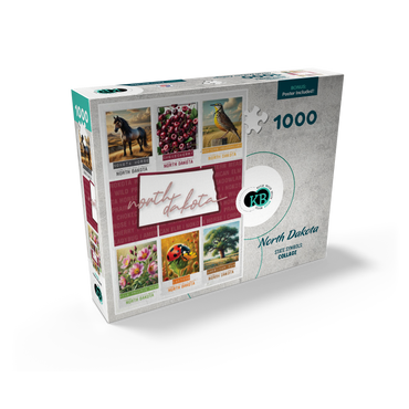 North Dakota: State Symbols Poster 1000 Jigsaw Puzzle box view2