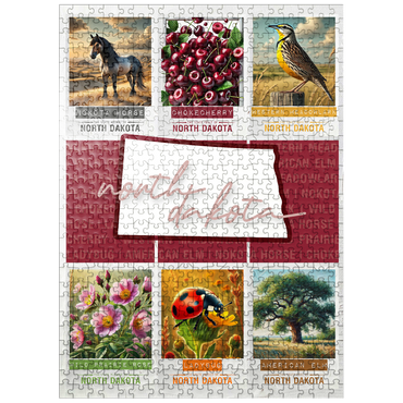 puzzleplate North Dakota: State Symbols Poster 500 Jigsaw Puzzle
