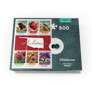Oklahoma: State Symbols Poster 500 Jigsaw Puzzle box view3