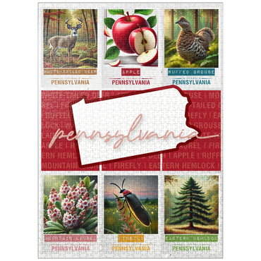 puzzleplate Pennsylvania: State Symbols Poster 1000 Jigsaw Puzzle