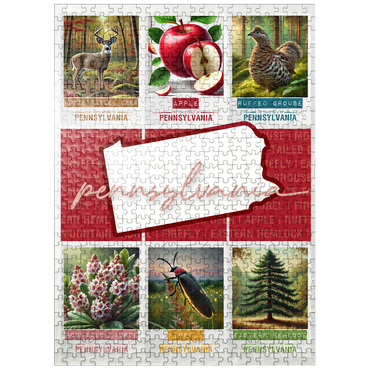 puzzleplate Pennsylvania: State Symbols Poster 500 Jigsaw Puzzle