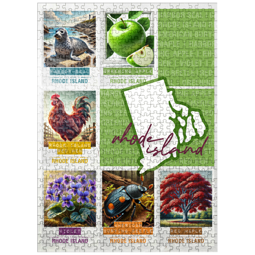 puzzleplate Rhode Island: State Symbols Poster 500 Jigsaw Puzzle