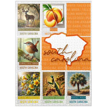 puzzleplate South Carolina: State Symbols Poster 1000 Jigsaw Puzzle