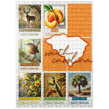 puzzleplate South Carolina: State Symbols Poster 500 Jigsaw Puzzle