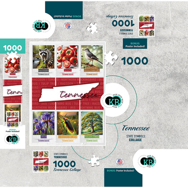 Tennessee: State Symbols Poster 1000 Jigsaw Puzzle box 3D Modell