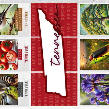 Tennessee: State Symbols Poster 500 Jigsaw Puzzle 3D Modell