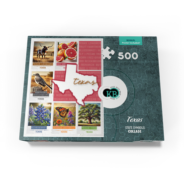 Texas: State Symbols Poster 500 Jigsaw Puzzle box view3