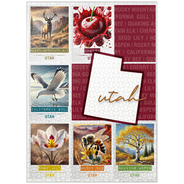 puzzleplate Utah: State Symbols Poster 1000 Jigsaw Puzzle