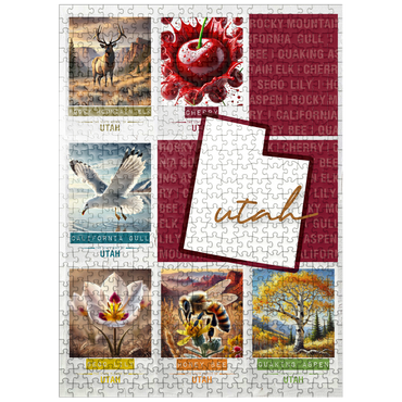 puzzleplate Utah: State Symbols Poster 500 Jigsaw Puzzle