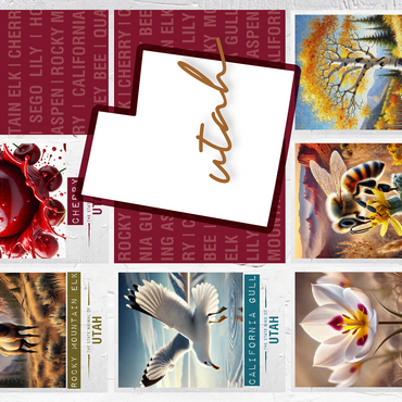 Utah: State Symbols Poster 500 Jigsaw Puzzle 3D Modell