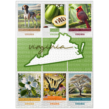 puzzleplate Virginia: State Symbols Poster 1000 Jigsaw Puzzle