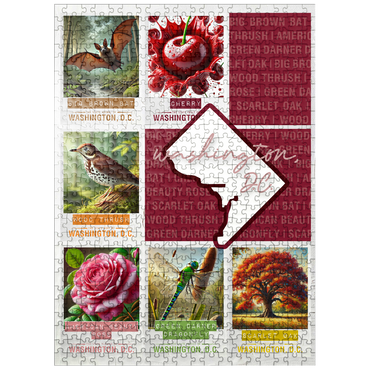 puzzleplate Washington, D.C.: State Symbols Poster 500 Jigsaw Puzzle
