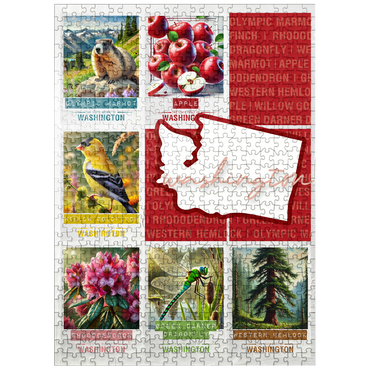 puzzleplate Washington: State Symbols Poster 500 Jigsaw Puzzle