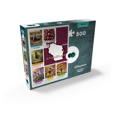 Wisconsin: State Symbols Poster 500 Jigsaw Puzzle box view2