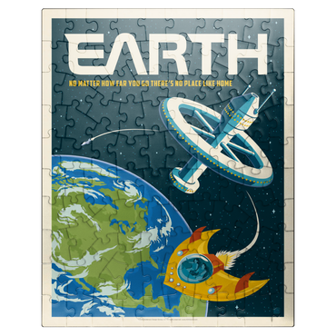 puzzleplate Earth: No Place Like Home, Vintage Poster 100 Jigsaw Puzzle