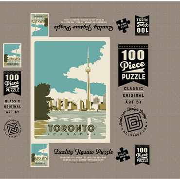 Canada: Toronto, Vintage Poster 100 Jigsaw Puzzle box 3D Modell