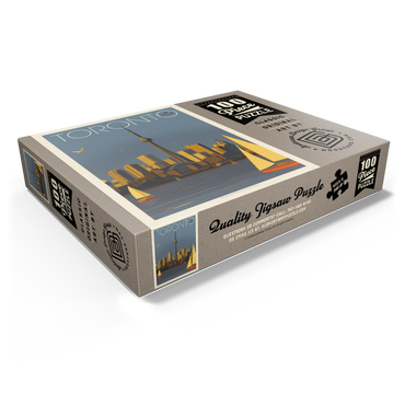 Canada: Toronto Sailboats, Vintage Poster 100 Jigsaw Puzzle box view1