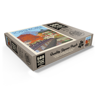 South Korea, Seoul: Gyeongbokgung Palace, Vintage Poster 500 Jigsaw Puzzle box view1