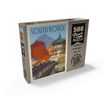 South Korea, Seoul: Gyeongbokgung Palace, Vintage Poster 500 Jigsaw Puzzle box view2