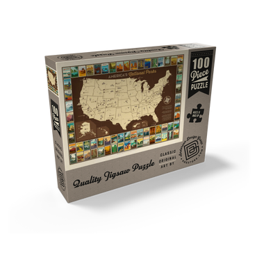 63 National Parks: Map Of USA 100 Jigsaw Puzzle box view2
