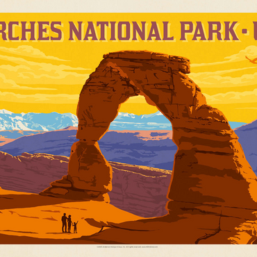 Arches National Park: Delicate Arch Sunset (Horizontal) 1000 Jigsaw Puzzle 3D Modell