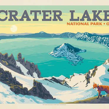Crater Lake National Park: Winter Fox (Horizontal) 100 Jigsaw Puzzle 3D Modell